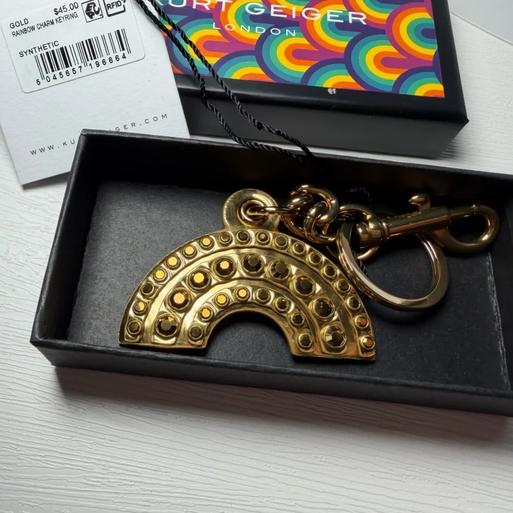 Kurt Geiger Rainbow Charm Keychain NIB